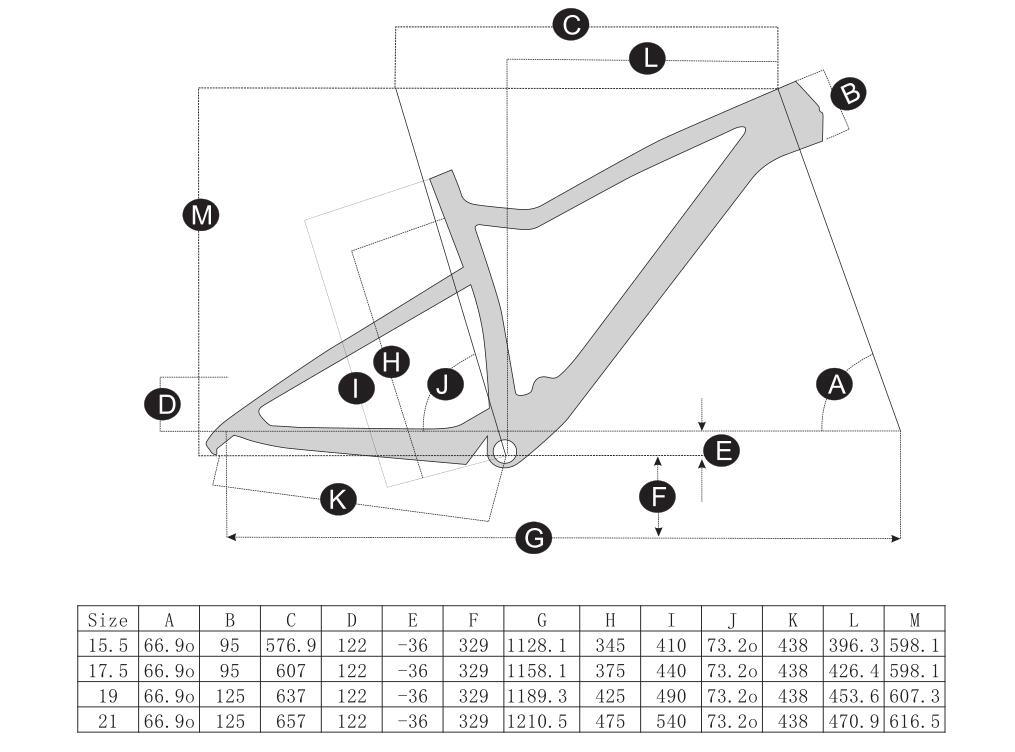 KORI 27.5er Carbon MTB Frame DCFS027 Structure